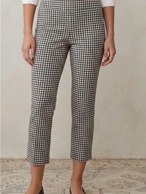 Zac & Rachel Black and White Gingham Cropped Pants